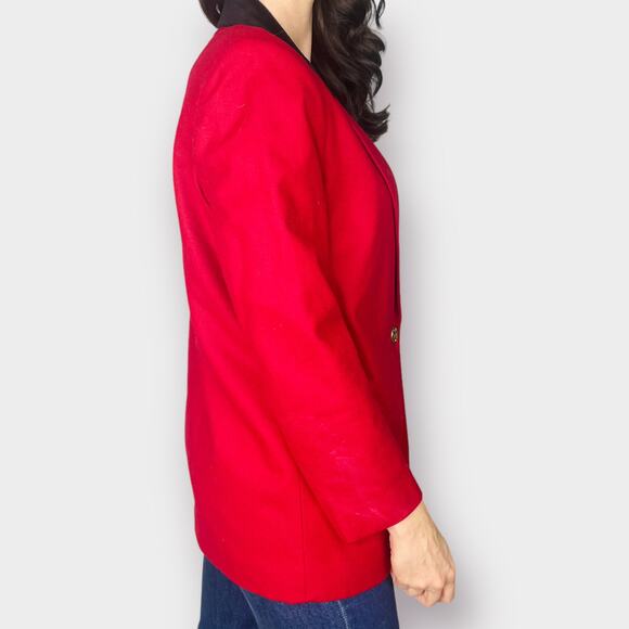 90s Sag Harbor Wool Blazer‎ with Black Collar - Picture 5 of 7